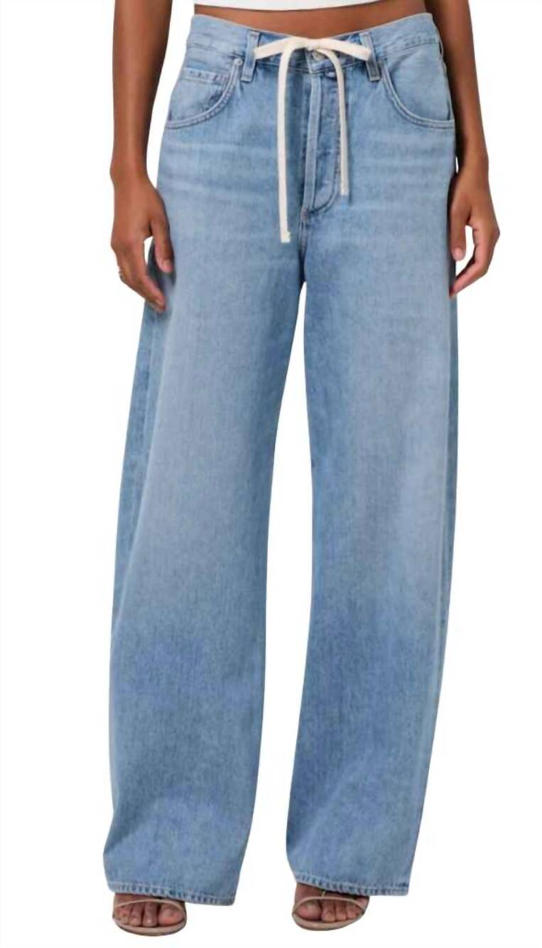 NEW CITIZENS OF HUMANITY brynn drawstring trouser in blue lace